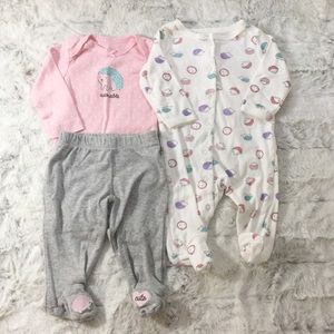 Carter’s set outfit/pajama bundle 3m